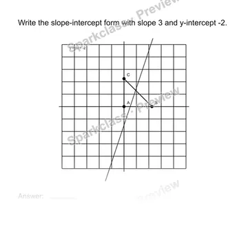 Use slope-intercept form — Grade 8 problem preview