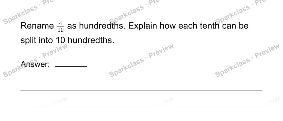 Connect tenths and hundredths — page 1