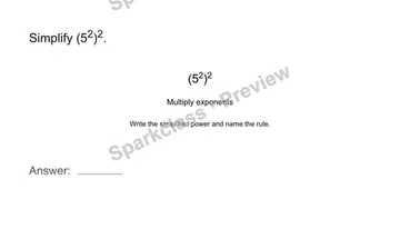 Use a power of a power — Grade 8 problem preview