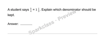 Rename fractions greater than one — Grade 4 problem preview