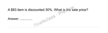 Find a percent decrease — Grade 7 problem preview