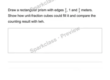Use fractional edges and unit cubes for volume — Grade 6 problem preview