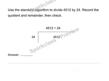 Use the multi-digit division algorithm — Grade 6 problem preview