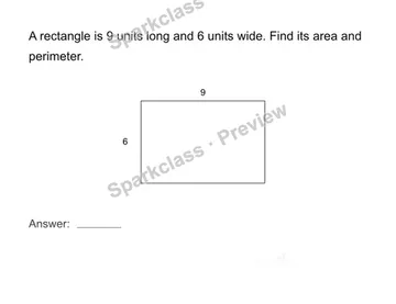 Use rectangle area and perimeter — Grade 4 problem preview