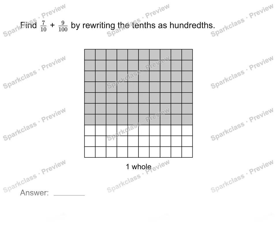 Add tenths and hundredths — page 1