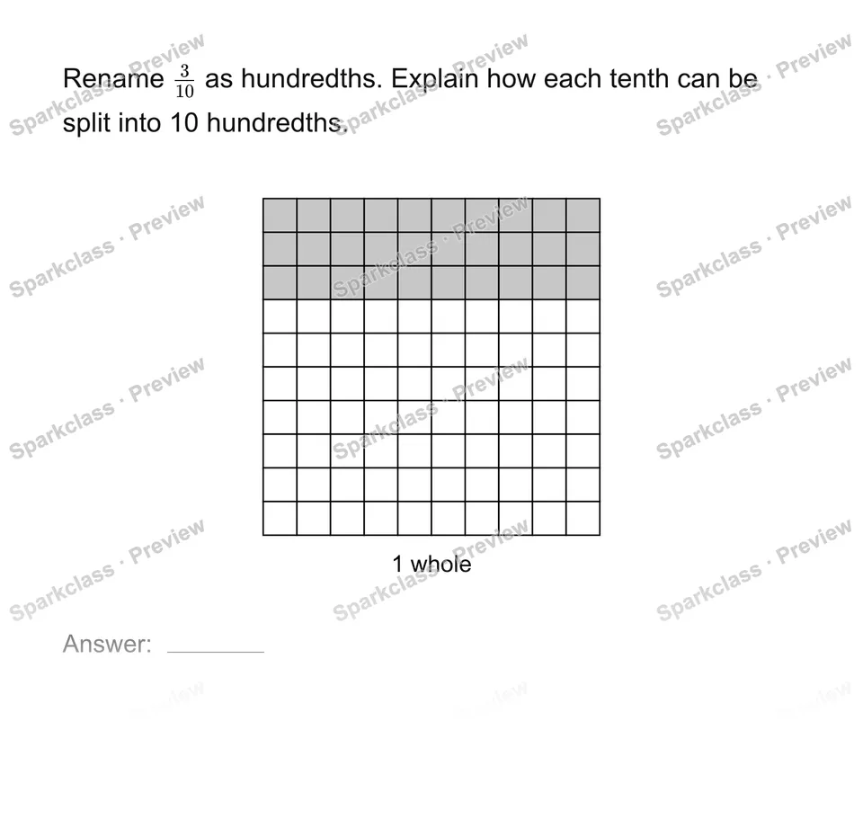Connect tenths and hundredths — page 1