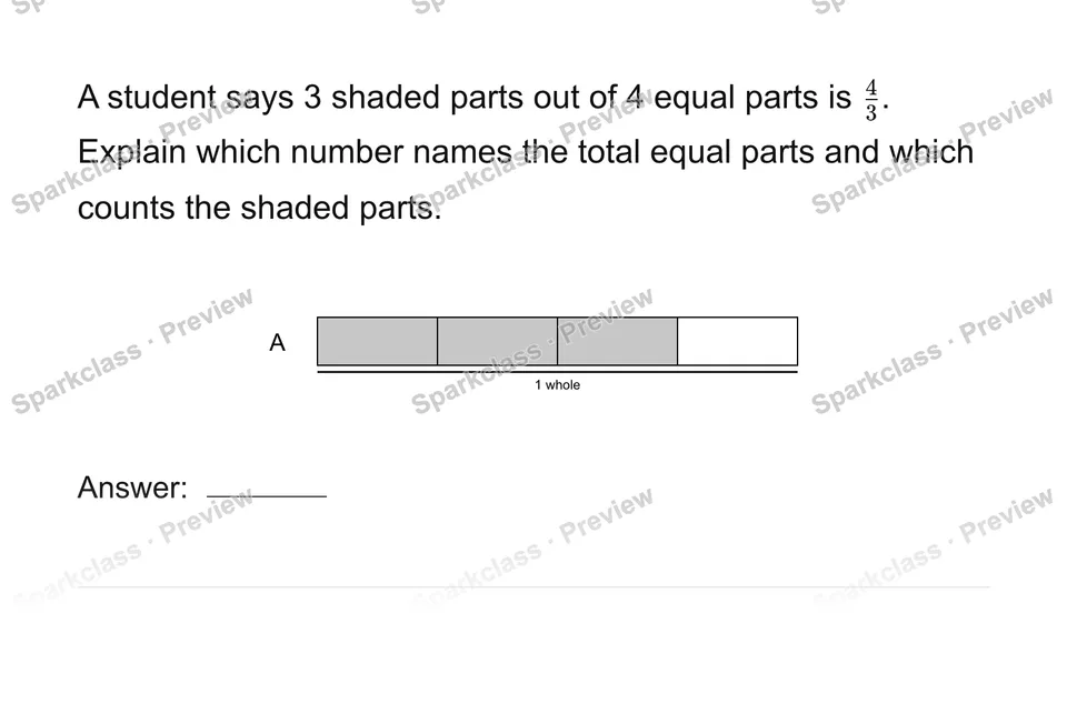 Connect unit fractions to a whole — page 1
