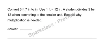 Convert measurement units — Grade 4 problem preview