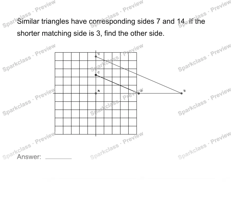 Find a missing side in similar figures — page 1