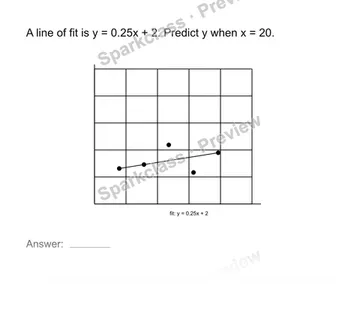 Use a line of fit to predict — Grade 8 problem preview