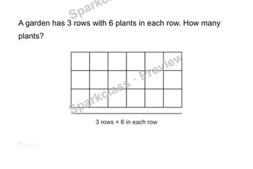 Solve an array situation — Grade 3 problem preview