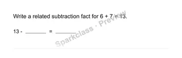 Related facts — Grade 1 problem preview