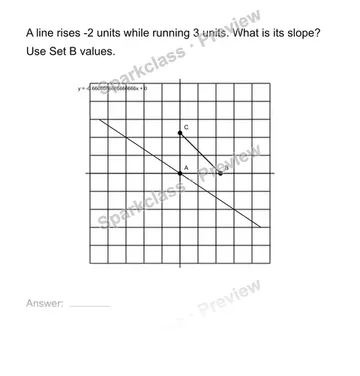 Interpret slope geometrically — Grade 8 problem preview
