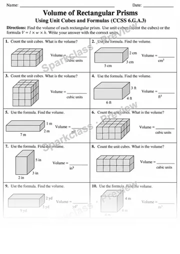 6.G.A.2 · 2 Area Polygons Variant 2 — Grade 6 worksheet preview