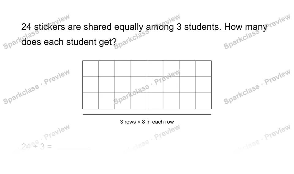 Equal sharing division — page 1