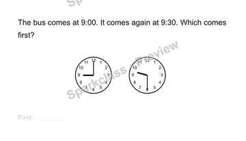 Time sequence — Grade 1 problem preview