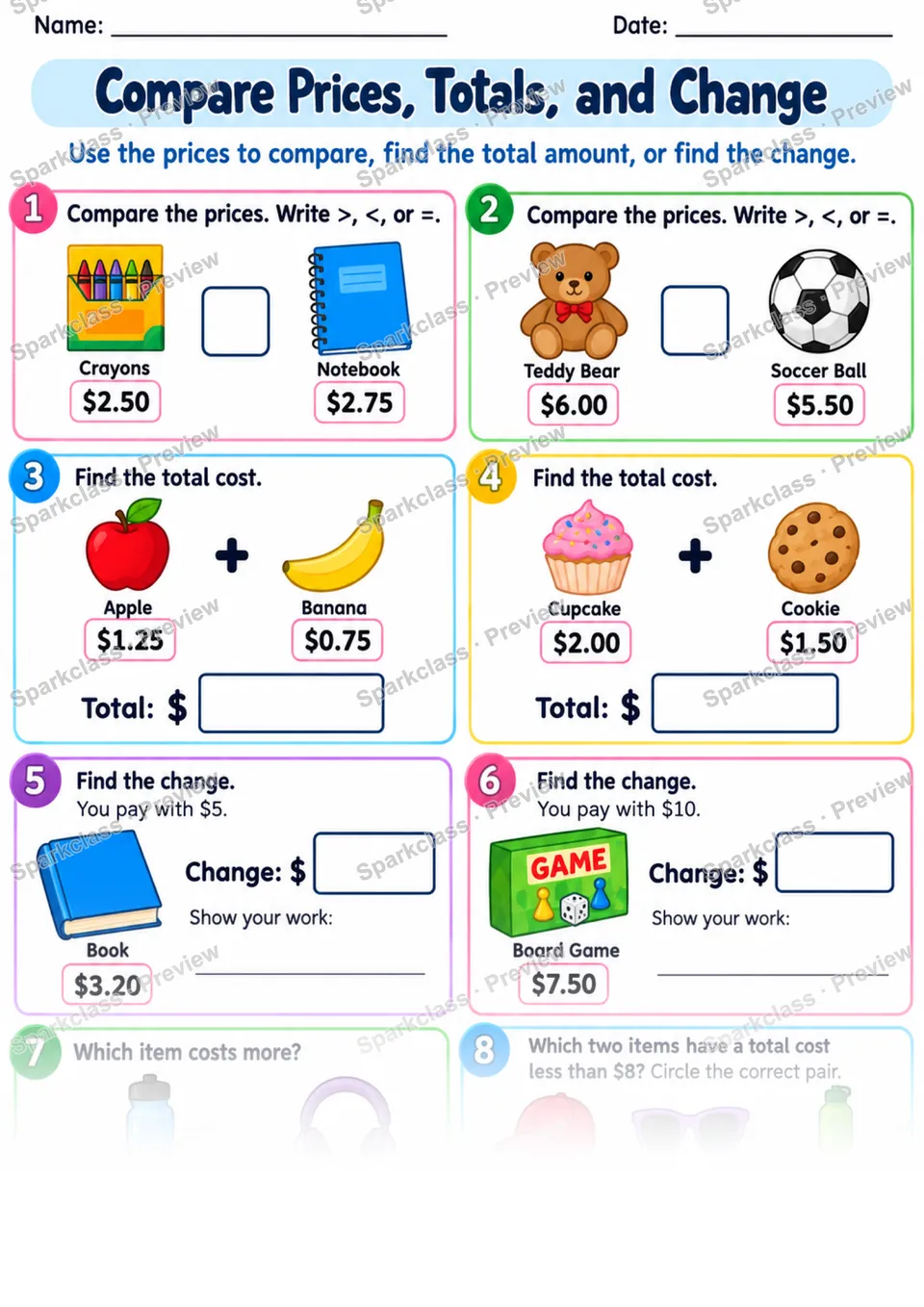 2.MD.C.8 · Money Independent — page 1