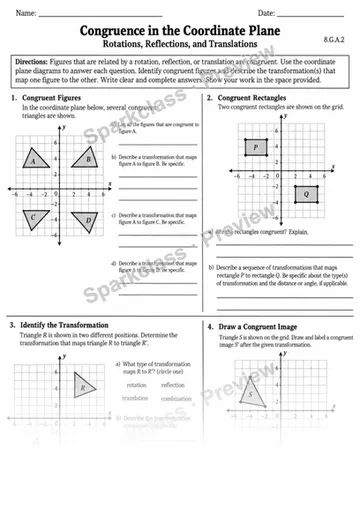 8.G.A.2 · 2 Congruence Transformations Variant — Grade 8 worksheet preview