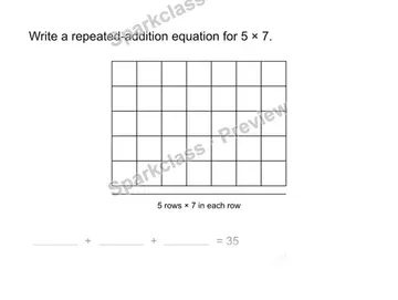 Use repeated addition — Grade 3 problem preview