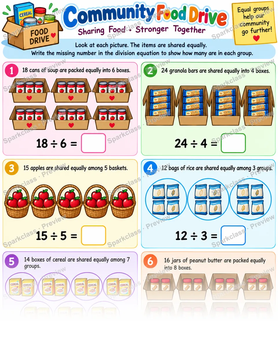 Division as Equal Groups — page 1