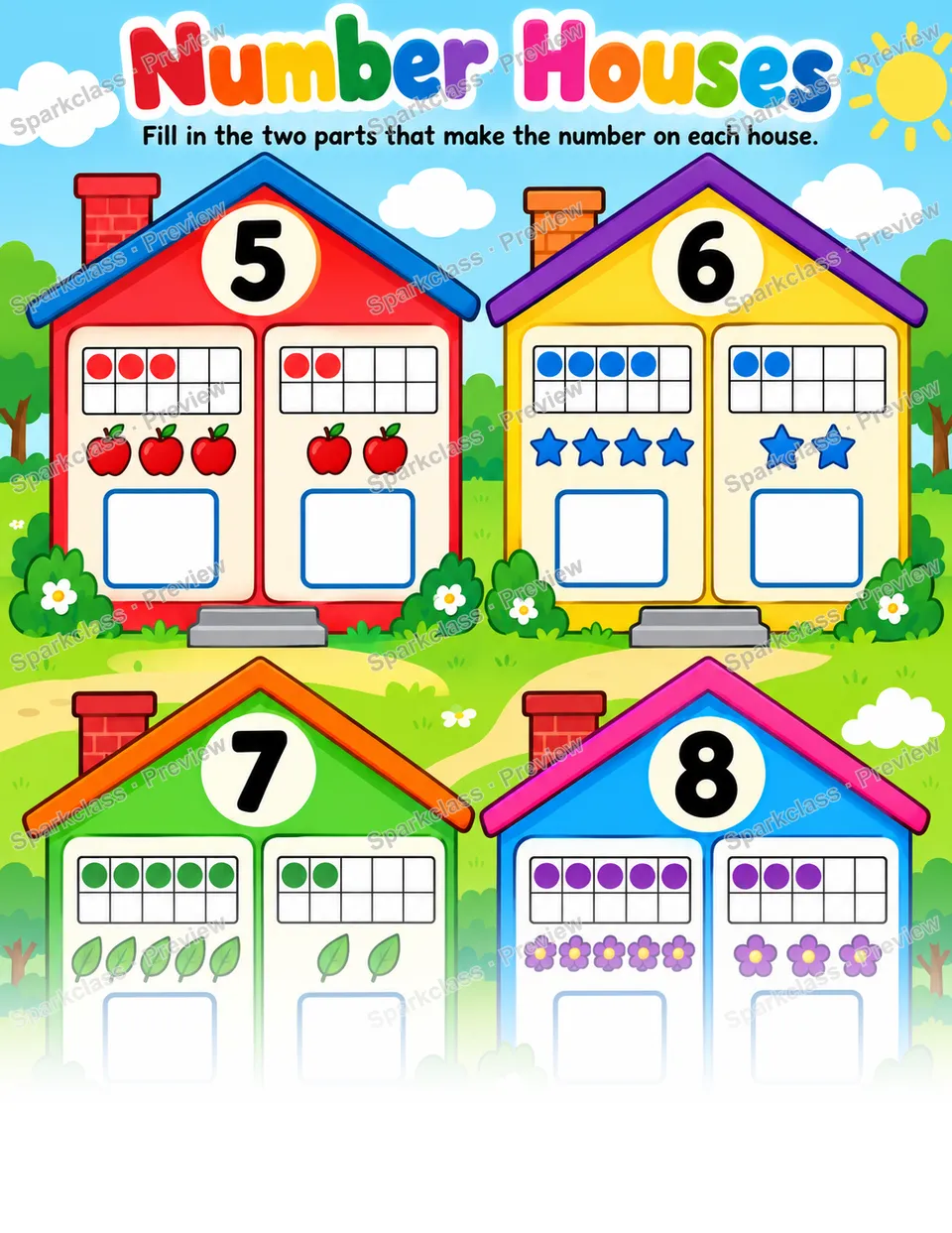 Basic Number Houses — page 1