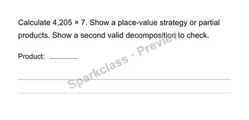 Multiply a four-digit number — Grade 4 problem preview