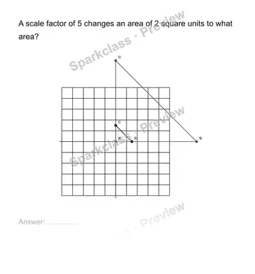 Relate similarity to area — Grade 8 problem preview