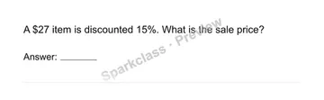 Find a percent decrease — Grade 7 problem preview