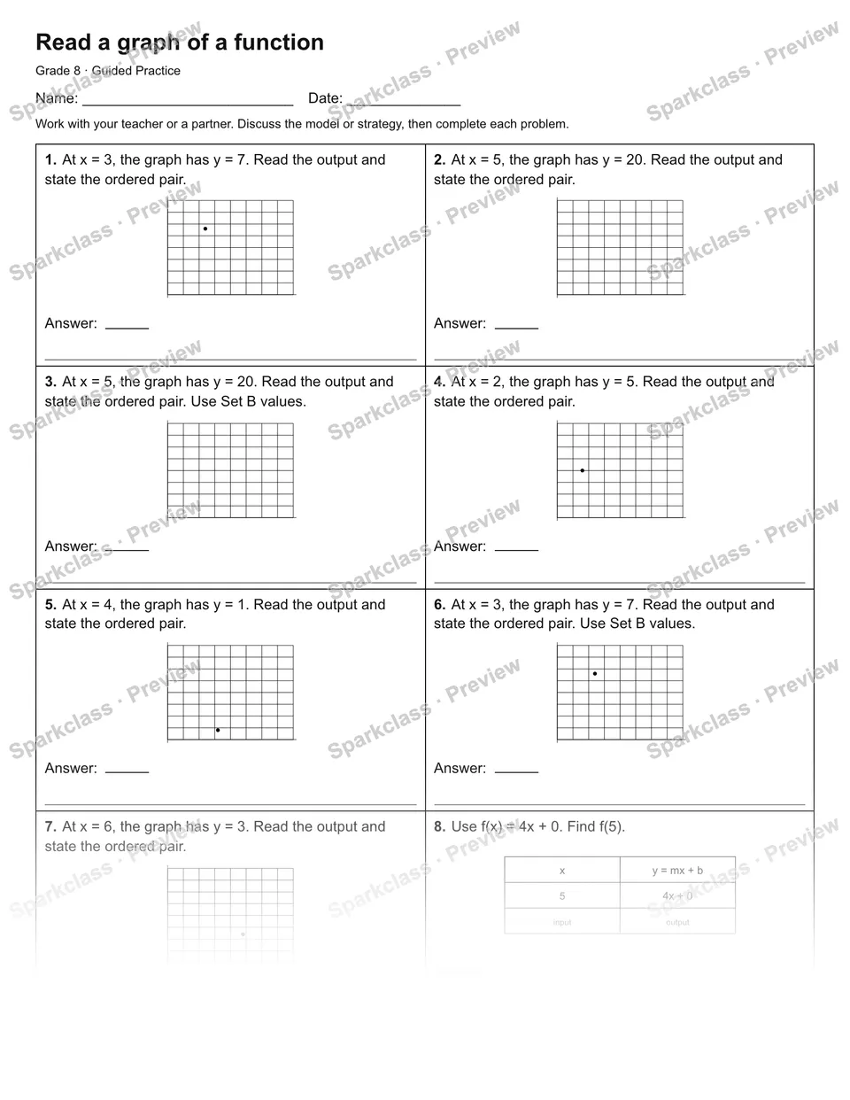 Read a graph of a function — Guided Practice — page 1