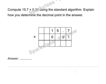 Compute with multi-digit decimals — Grade 6 problem preview