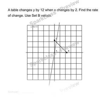 Find rate of change from a table — Grade 8 problem preview