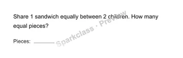 Share fairly — Grade 1 problem preview