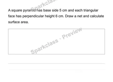 Use triangle-and-rectangle nets for surface area — Grade 6 problem preview