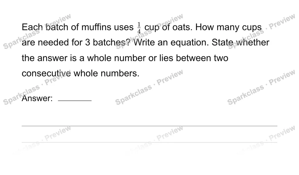 Solve fraction multiplication stories — page 1