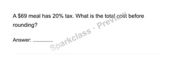 Apply a percent increase — Grade 7 problem preview
