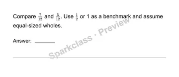 Compare using benchmarks — Grade 4 problem preview