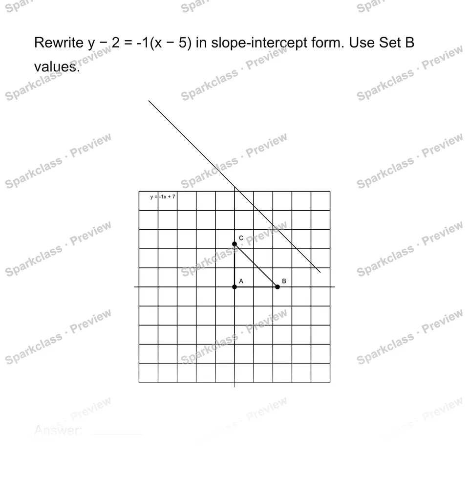 Rewrite point-slope form — page 1