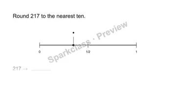Round to the nearest ten — Grade 3 problem preview