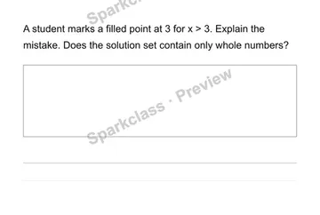 Represent constraints and inequality solution sets — Grade 6 problem preview