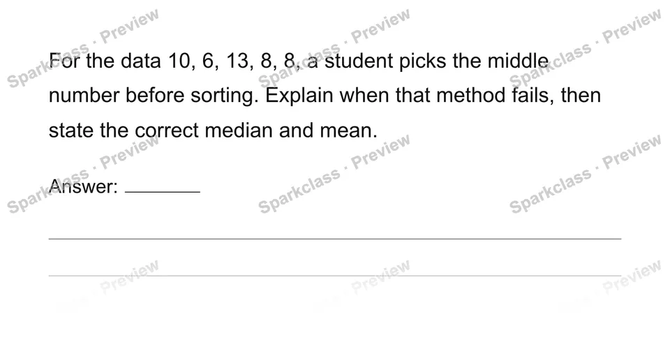 Compute and interpret mean and median — page 1