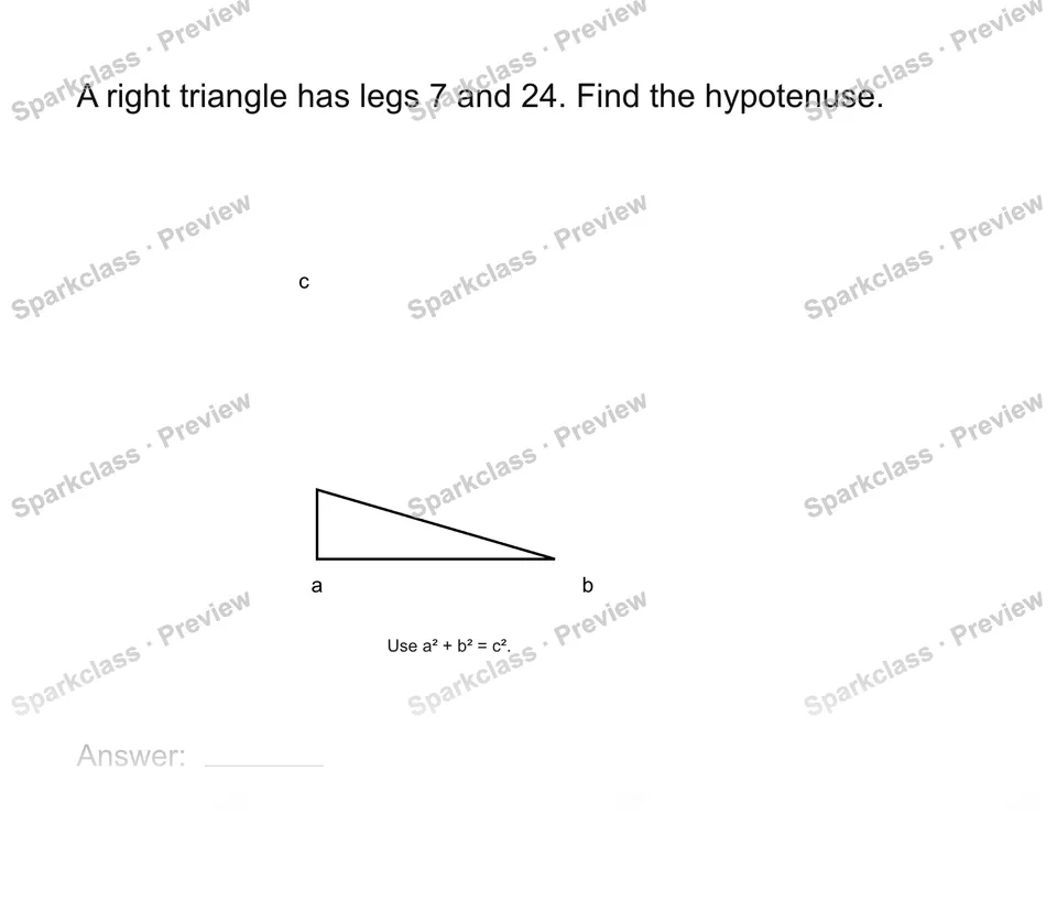 Find a hypotenuse — page 1