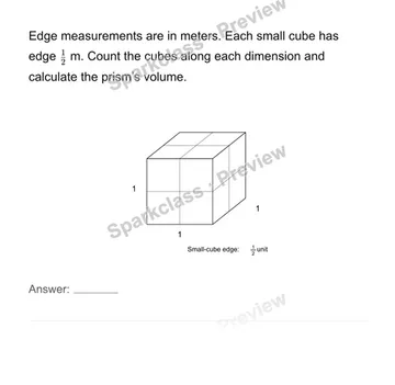 Use fractional edges and unit cubes for volume — Grade 6 problem preview