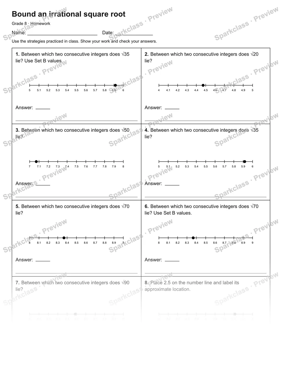 Bound an irrational square root — Homework — page 1