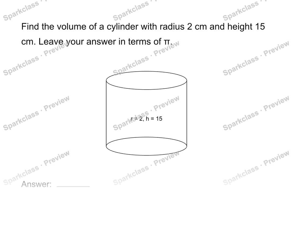 Find a cylinder volume — page 1