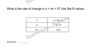 Interpret a rate of change — Grade 8 problem preview