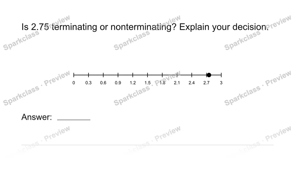 Recognize nonrepeating decimals — page 1