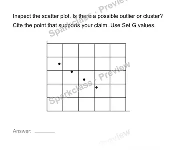 Identify clusters and outliers — Grade 8 problem preview