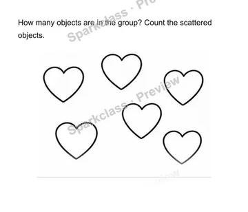 Count arranged and scattered sets — Kindergarten problem preview