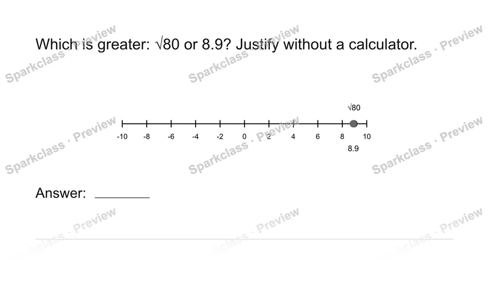 Compare real numbers — page 1