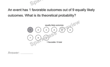 Find theoretical probability — Grade 7 problem preview